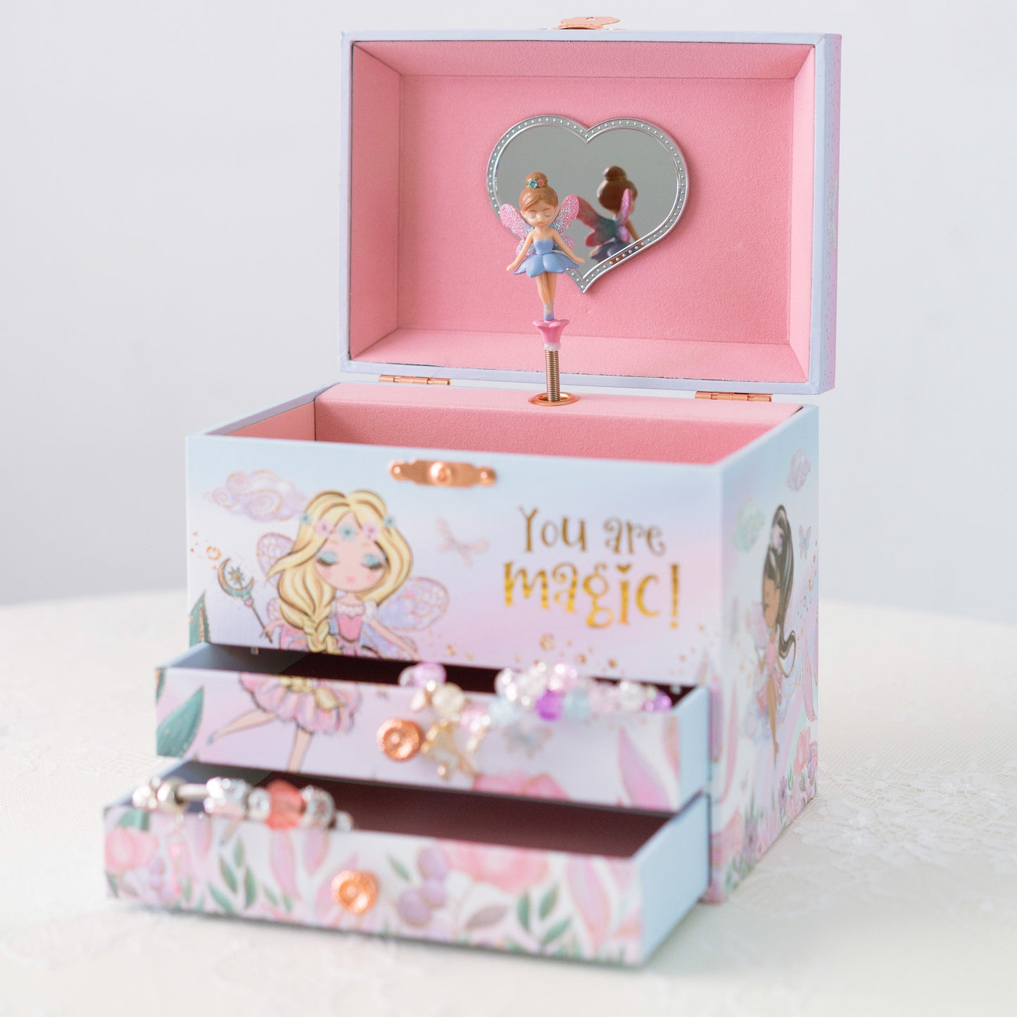 Enchanted Fairy Musical Jewelry Box with Drawers