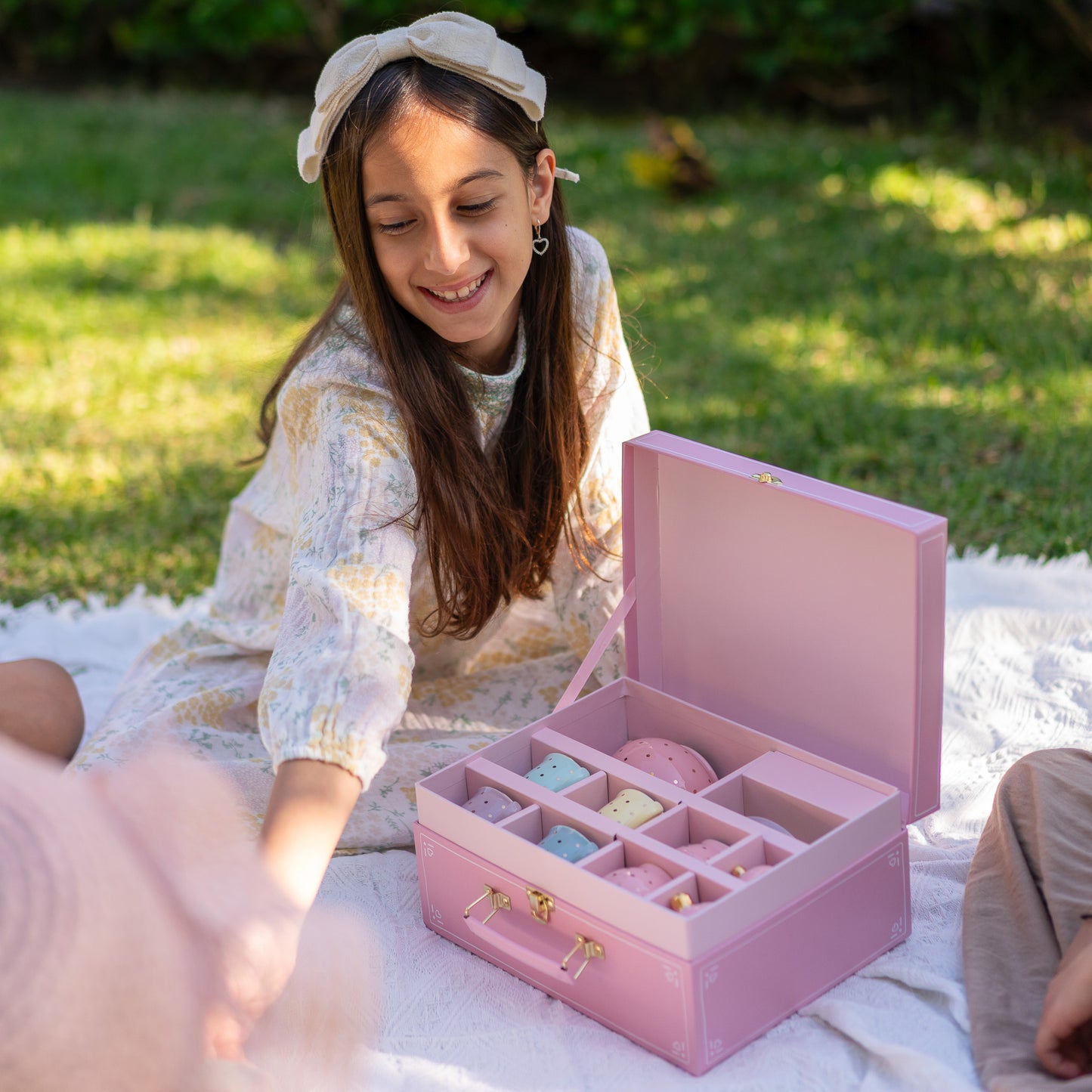 Pastel and Gold Dots Porcelain Tea Party Set