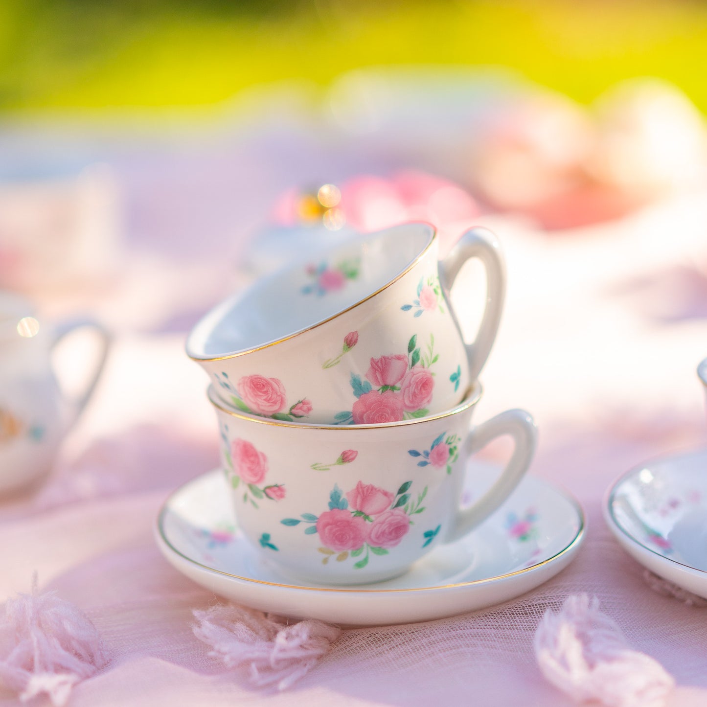 Classic Floral Porcelain Tea Party Set