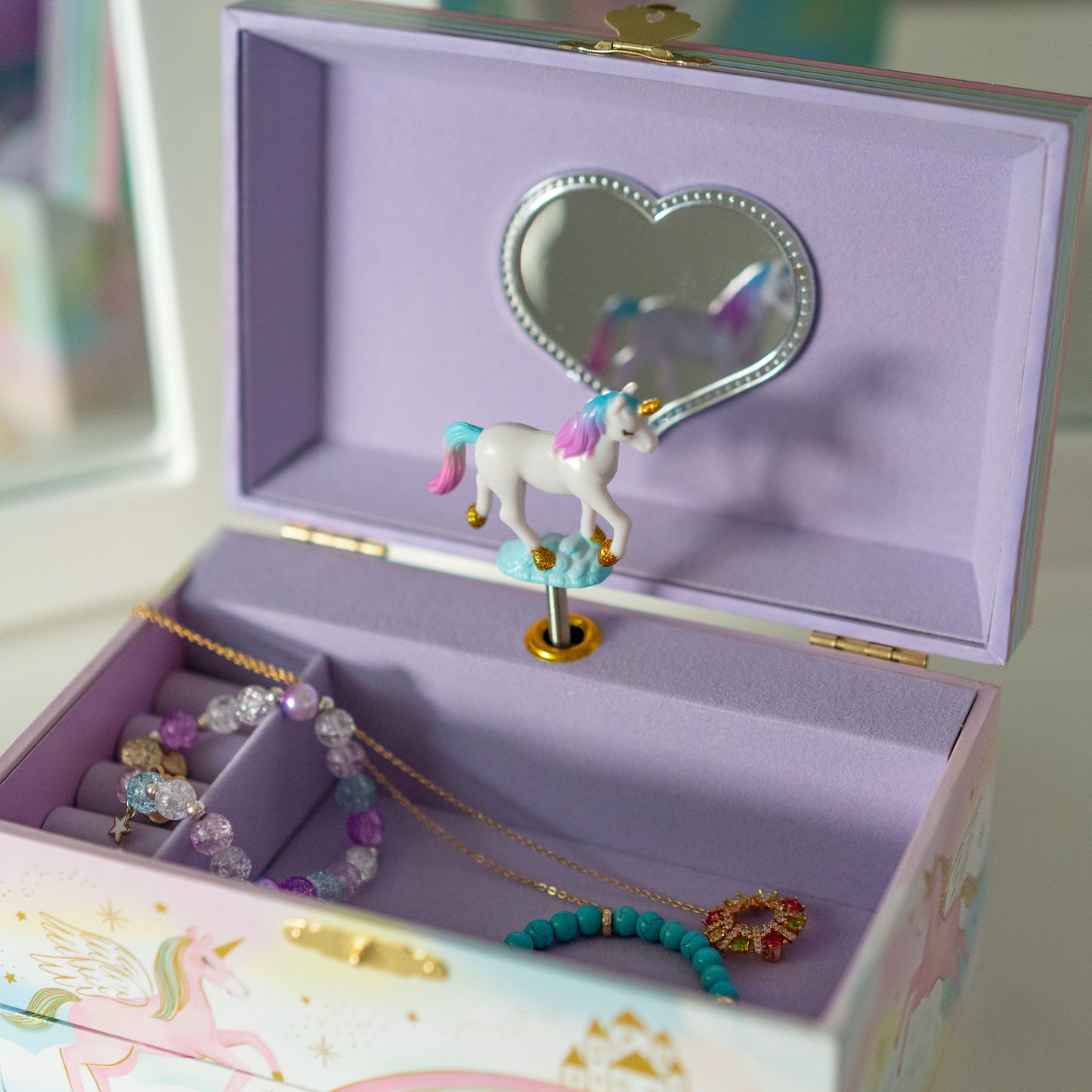 Whimsical Unicorn Musical Jewelry Box