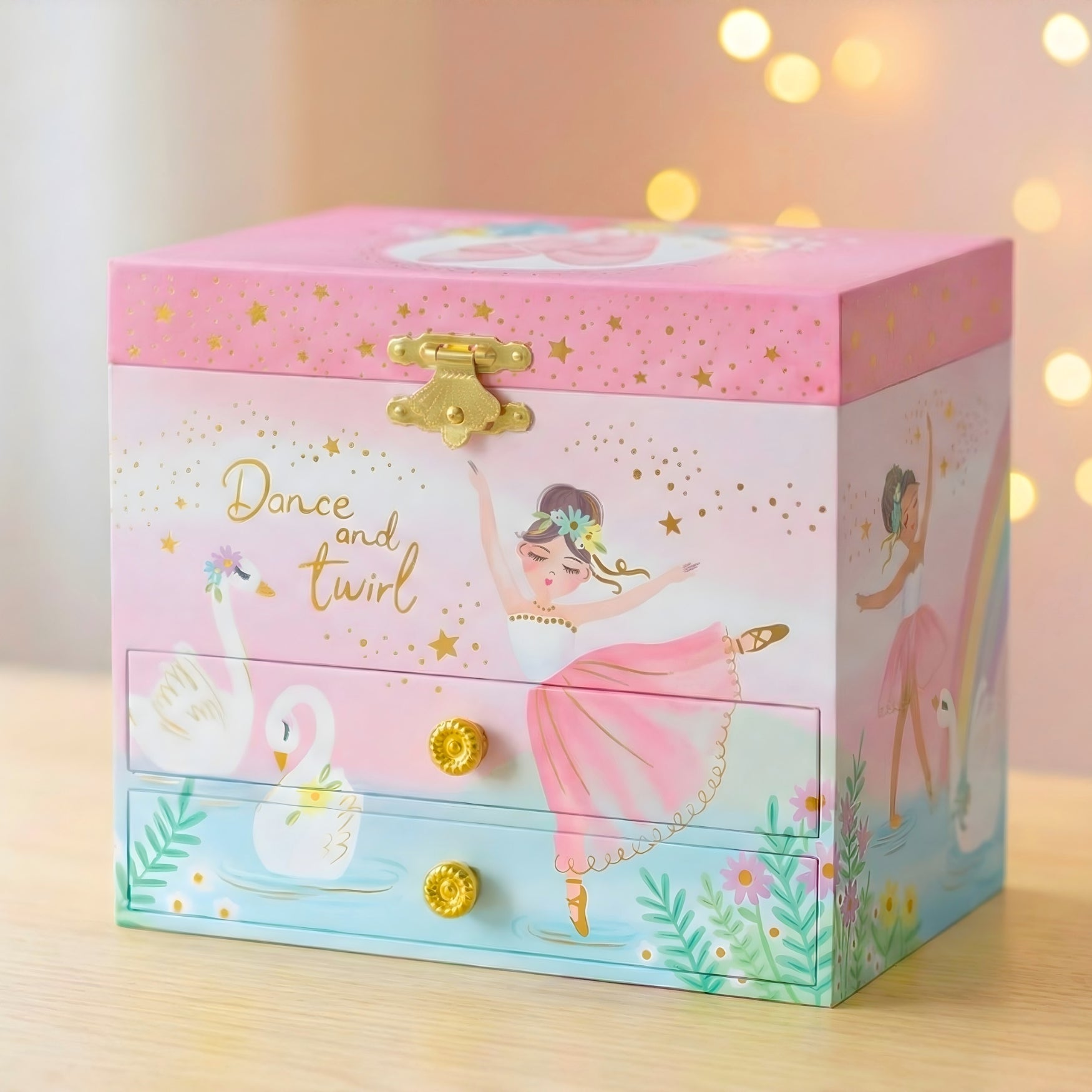 Ballerina Jewelry Box w/ Drawers for Girls | Giggle & Honey