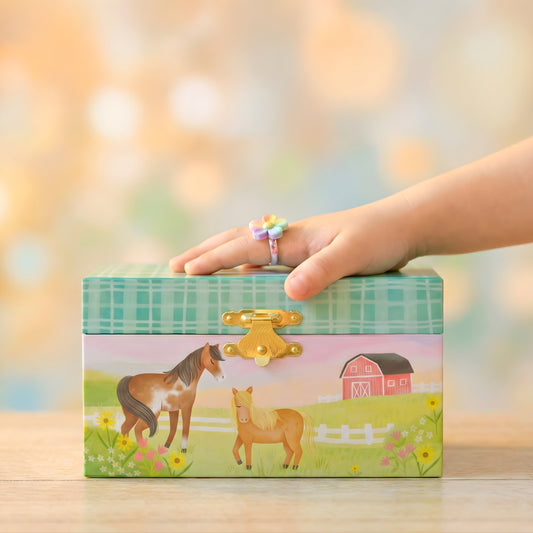 Horse Musical Jewelry Box - Plays Home on the Range