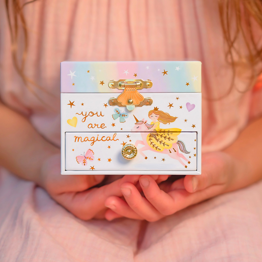Fairytale Princess Musical Jewelry Box w/ Drawer