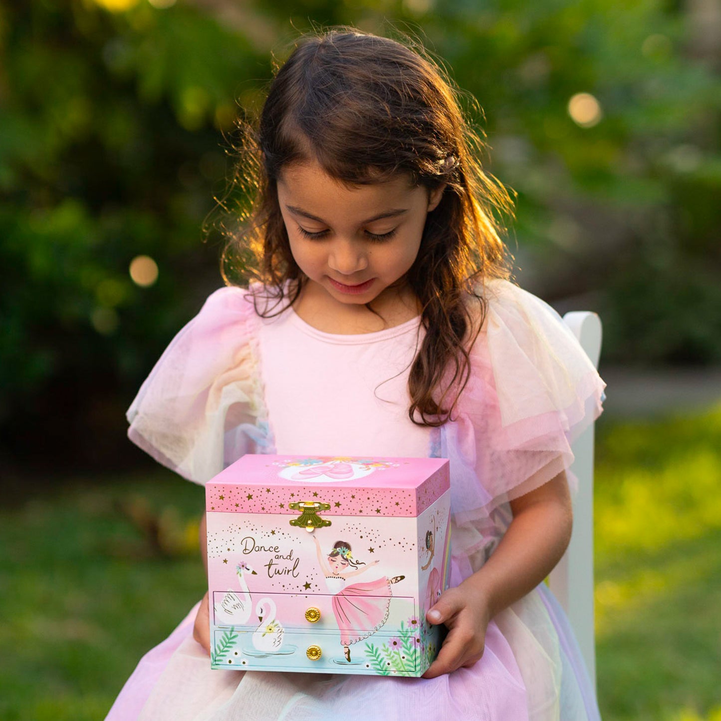 Twirling Ballerina Musical Jewelry Box with Drawers