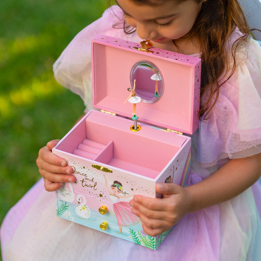 Twirling Ballerina Musical Jewelry Box with Drawers