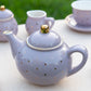 Lavender and Gold Dots Porcelain Tea Party Set