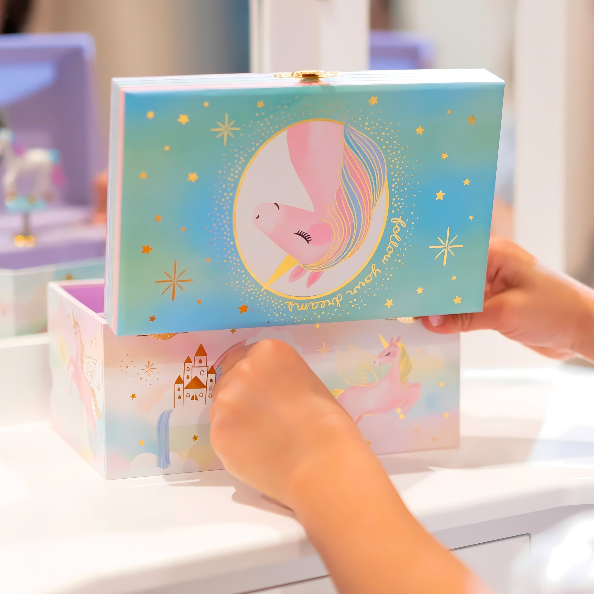 unicorn gifts for girls, musical jewelry box, girls jewelry box