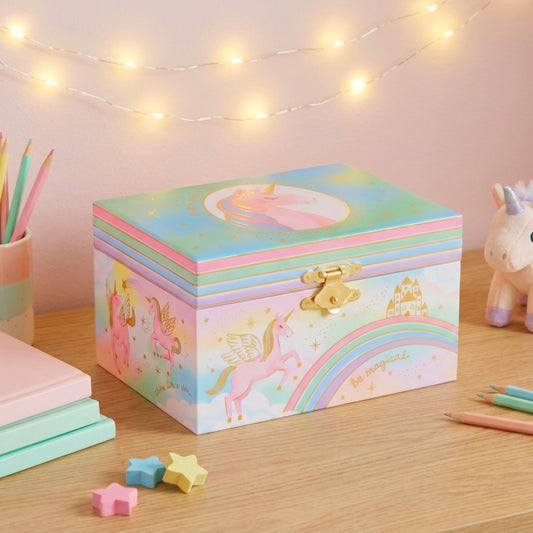 unicorn gifts for little girls, unicorn jewellery box, girls jewelry box