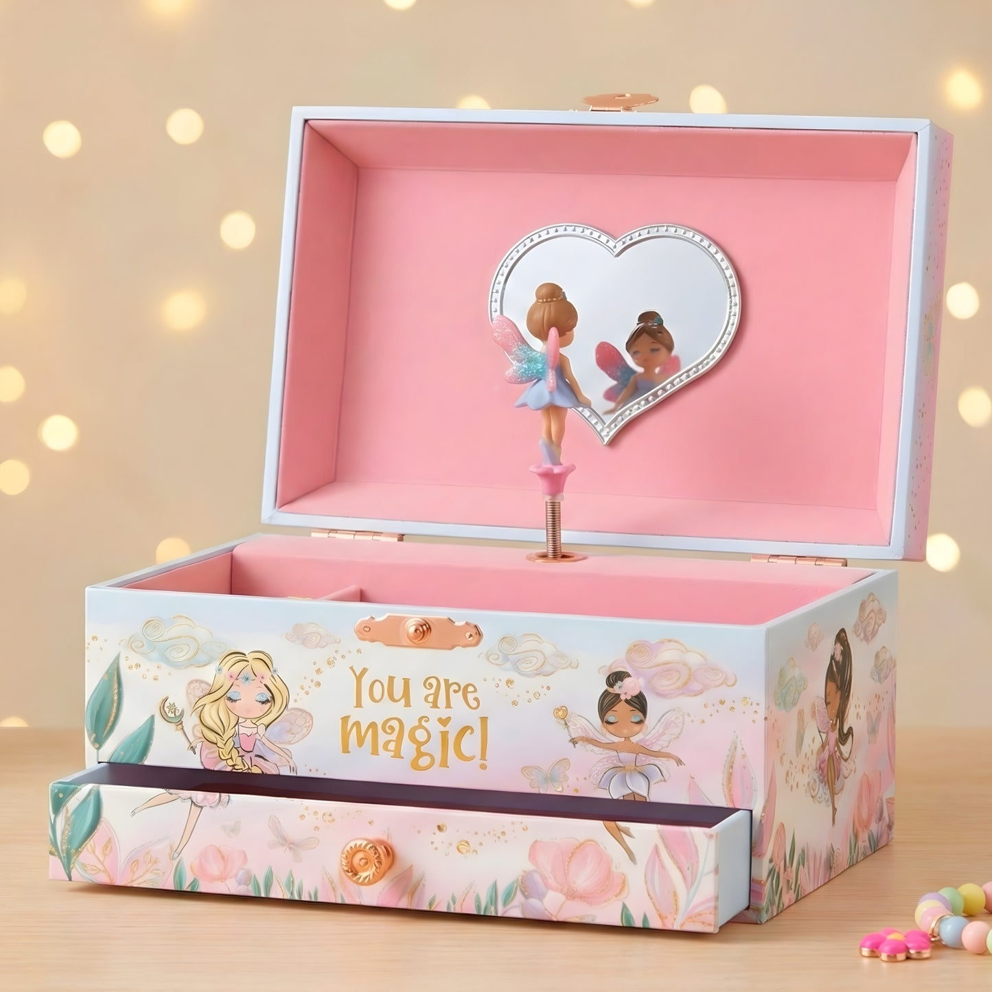 Fairy Musical Jewelry Box – Dance of the Sugar Plum Fairy with Twirling Fairy