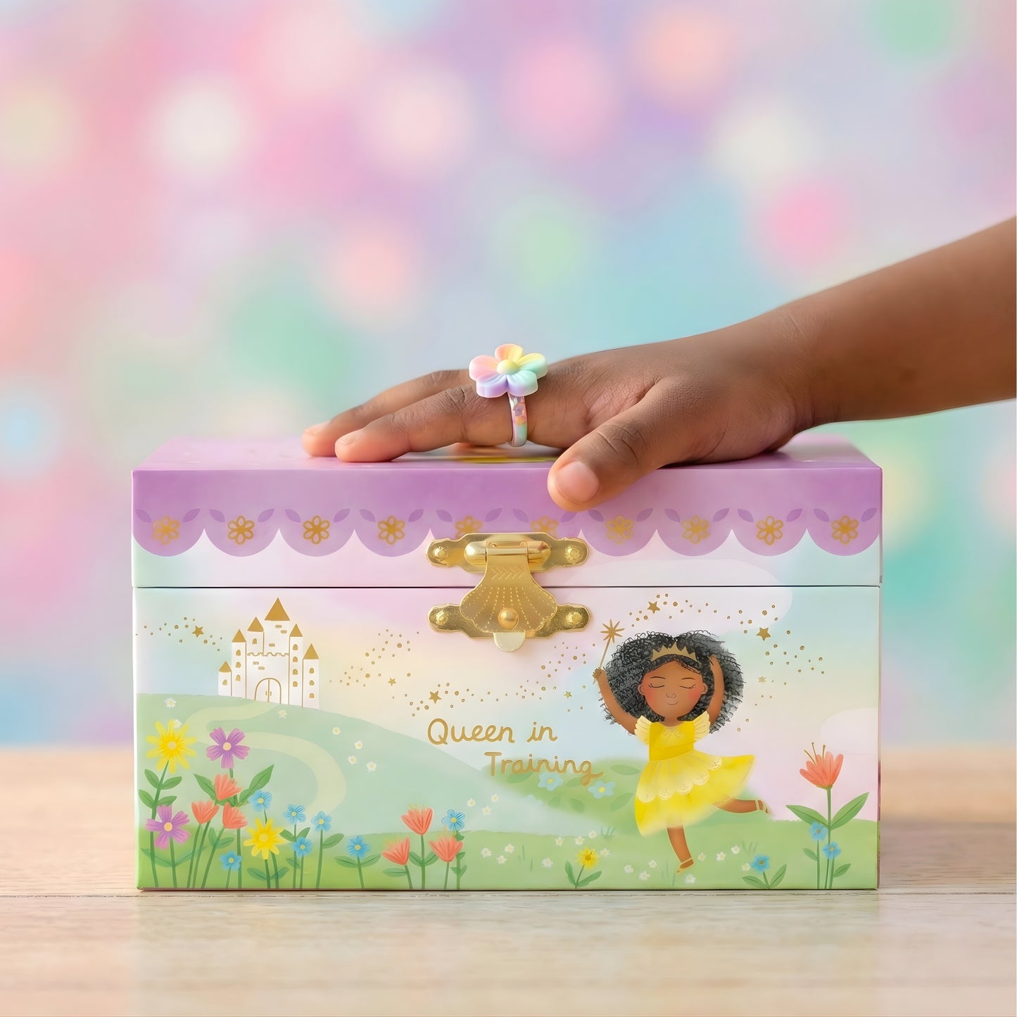 little girls black ballerina jewelry box