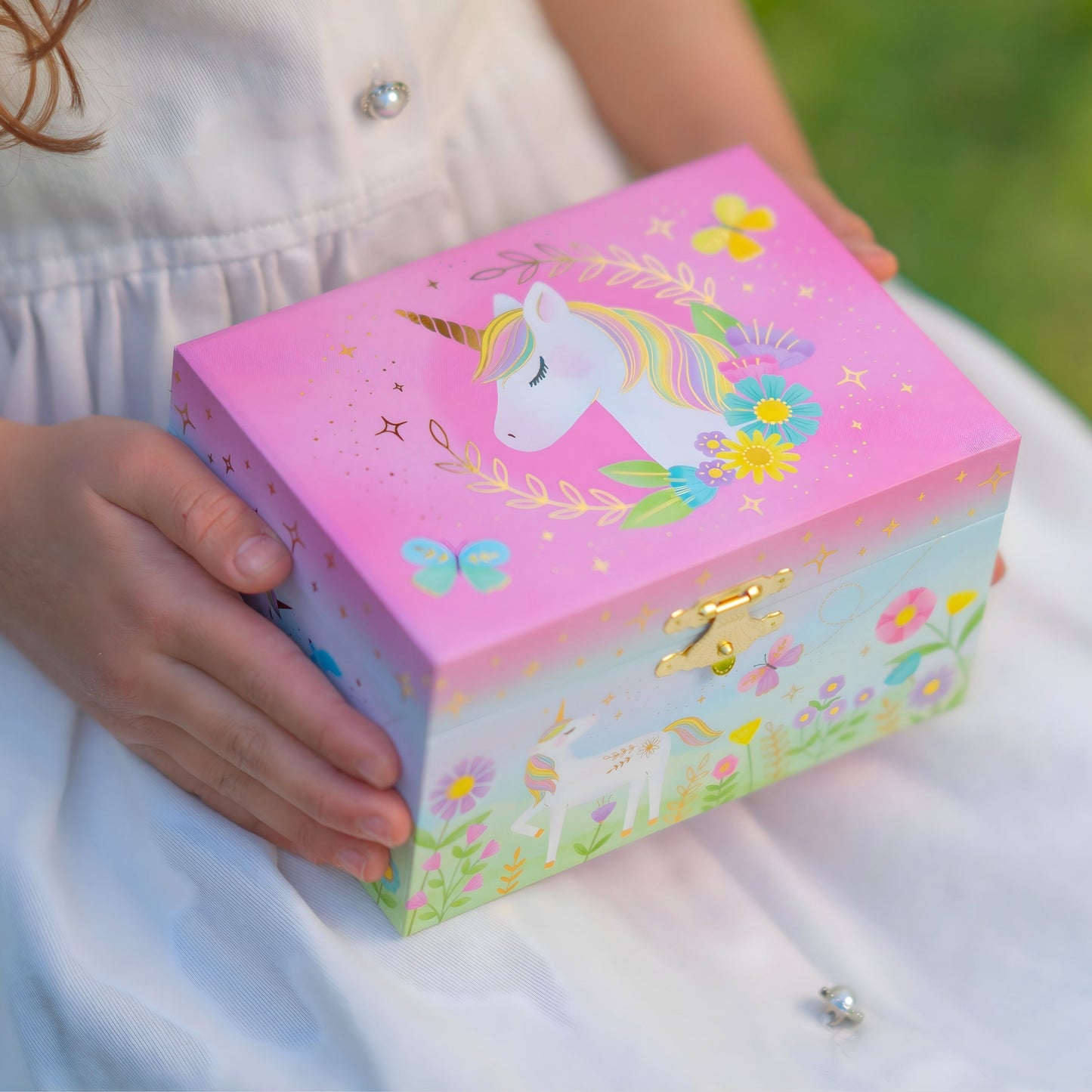 Floral Unicorn Musical Jewelry Box | Waltz of the Flowers