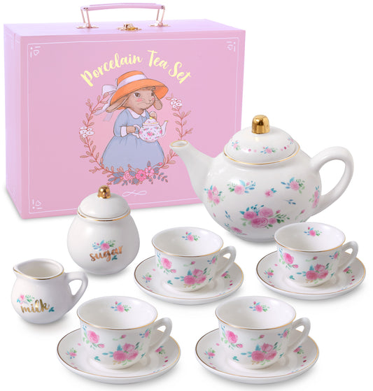 Classic Floral Porcelain Tea Party Set