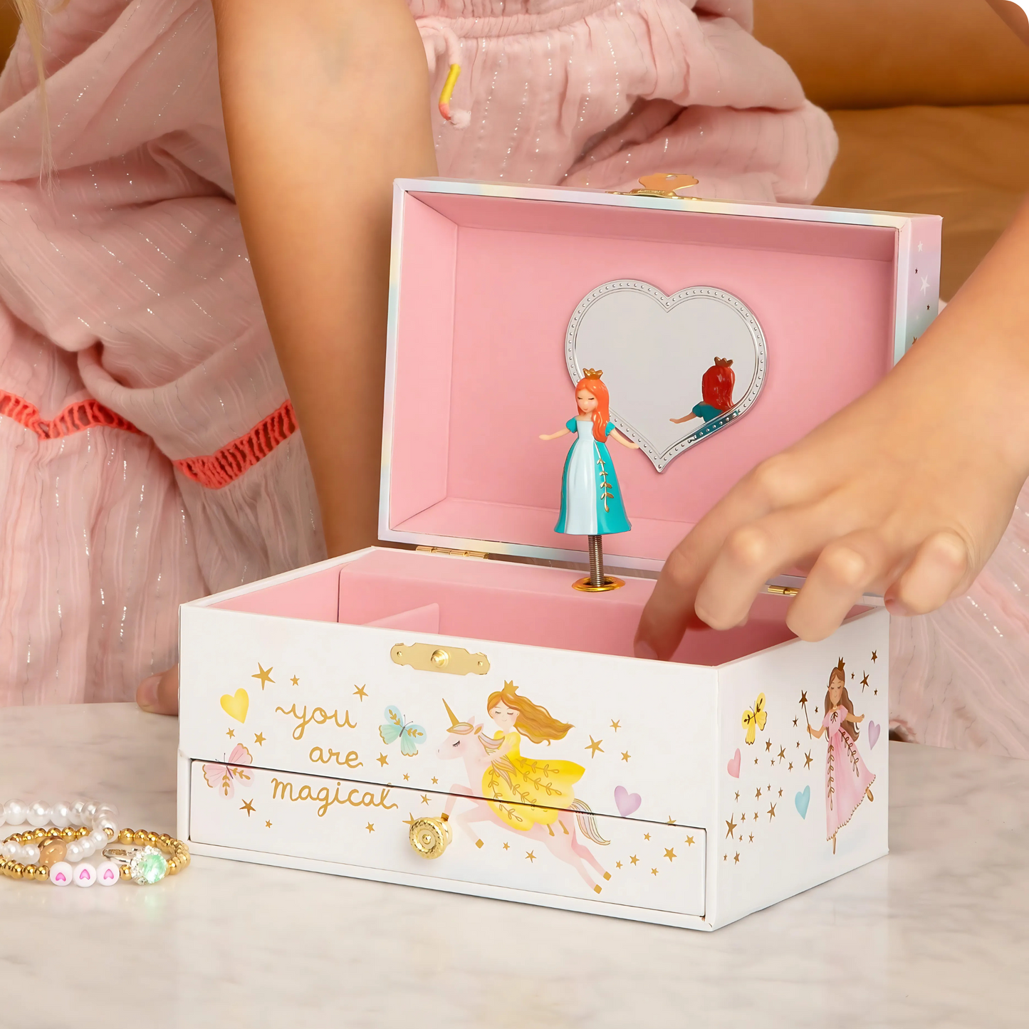 Fairytale Princess Musical Jewelry Box w/ Drawer