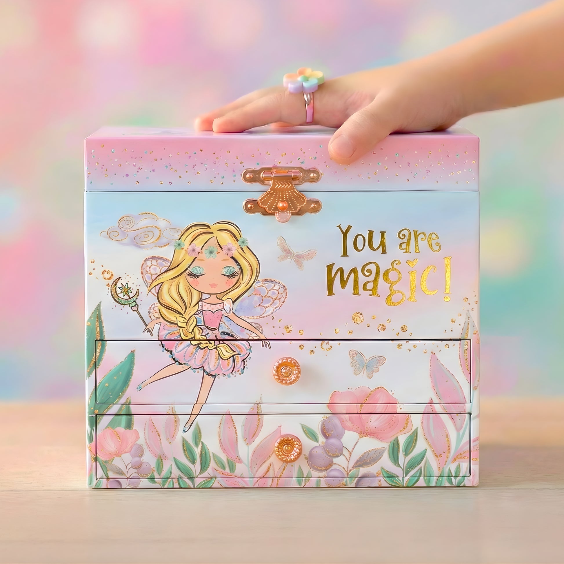 fairy jewelry box on nightstand