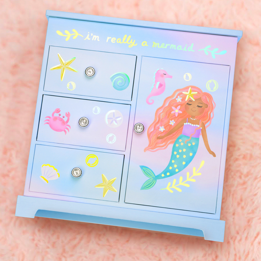 Over the Waves Mermaid Musical Jewelry Box w/ Drawers