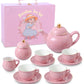 Pink and Gold Dots Porcelain Tea Party Set