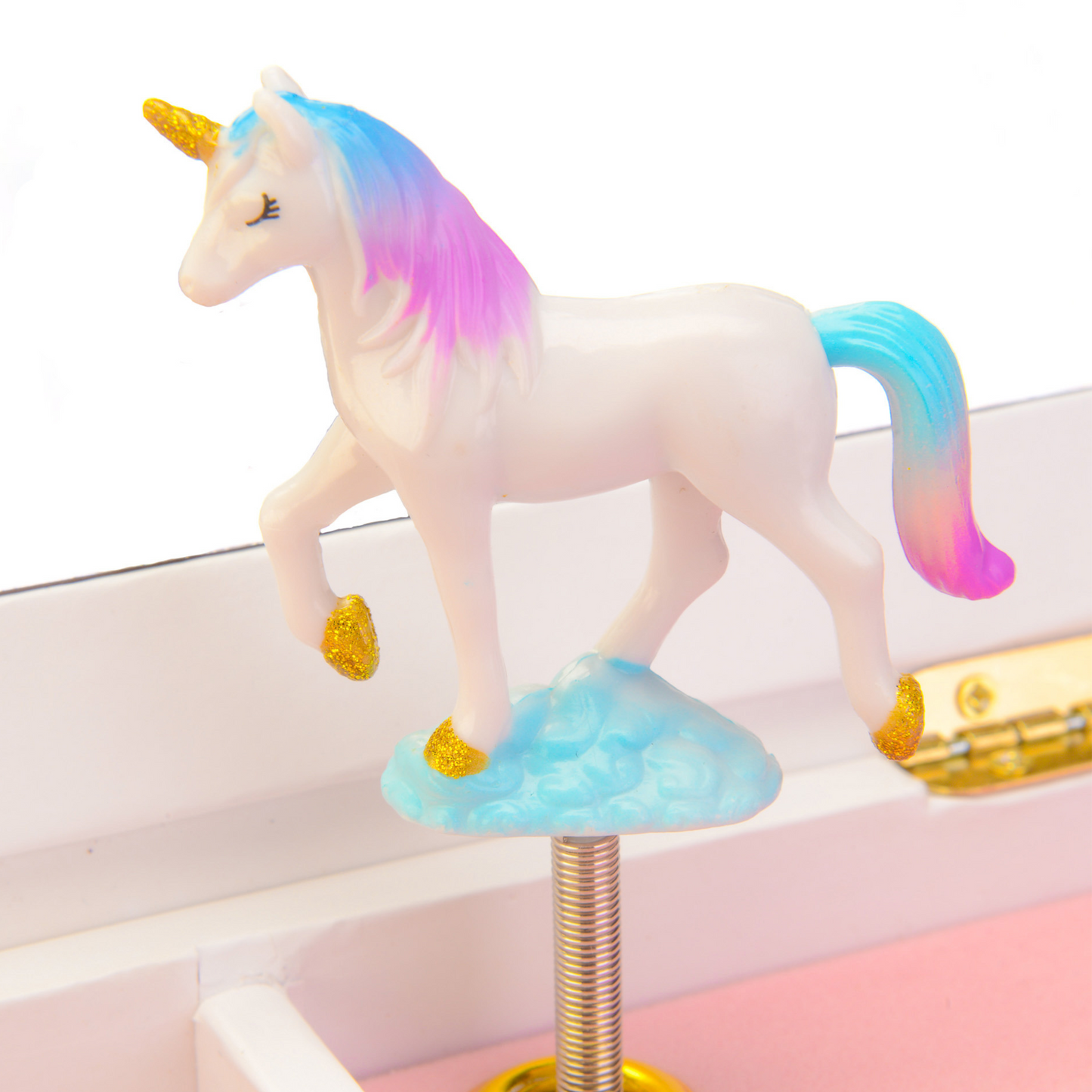 Floral Unicorn Musical Jewelry Box with Drawers