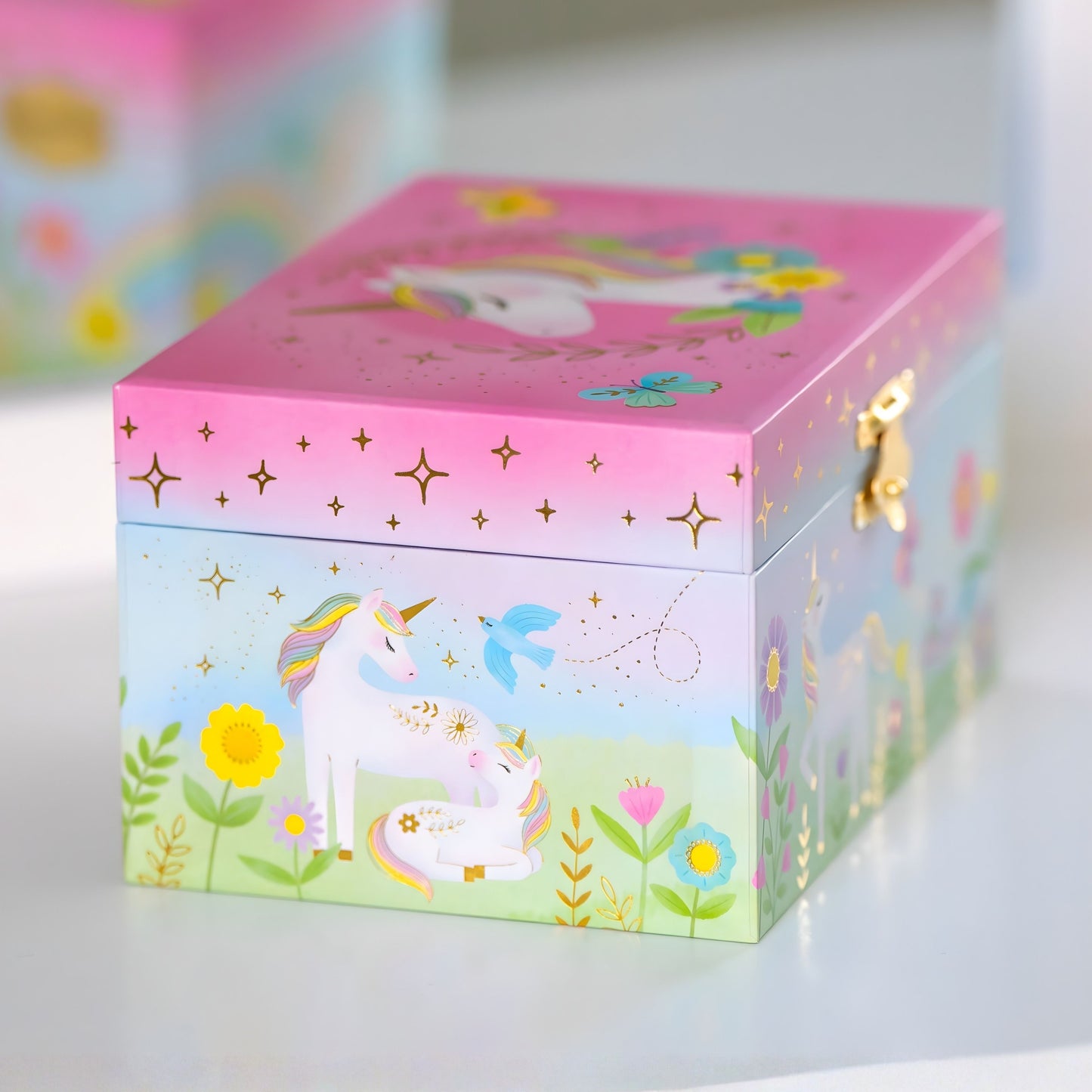 Floral Unicorn Musical Jewelry Box | Waltz of the Flowers