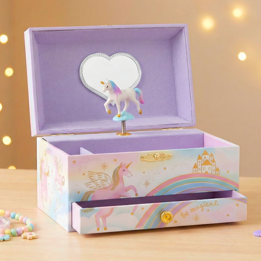 Unicorn Musical Jewelry Box – Beautiful Dreamer Tune with Twirling Unicorn