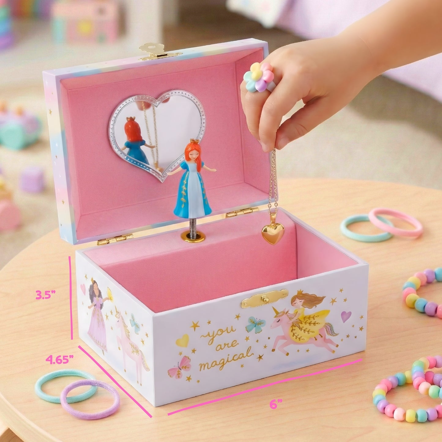 Fairytale Princess Musical Jewelry Box - Dance of the Sugar Plum Fairy Tune